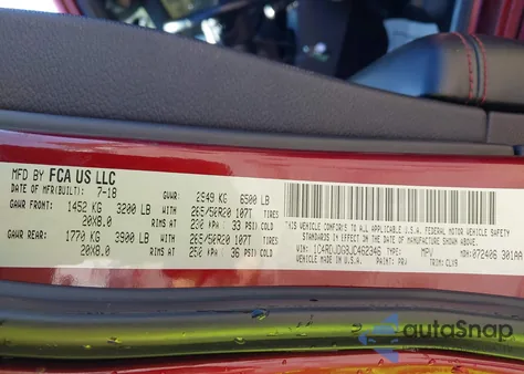 2018 Dodge Durango Gt Awd from USA, damaged, VIN 1C4RDJDG8JC462346